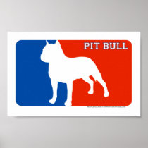 Pit Bull Major League Dog Print