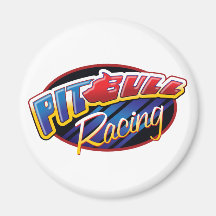 Pit Bull Racing Fridge Magnet