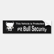 Pit Bull Security Bumper Sticker
