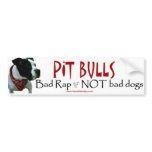Pit Bulls...not bad dogs bumper sticker bumper stickers