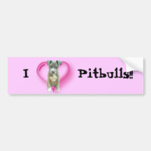 Pitbul puppy bumper sticker