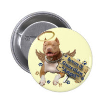 Pitbull Beware Of Guardian Angel Gifts Buttons