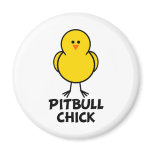 Pitbull Chick Refrigerator Magnets