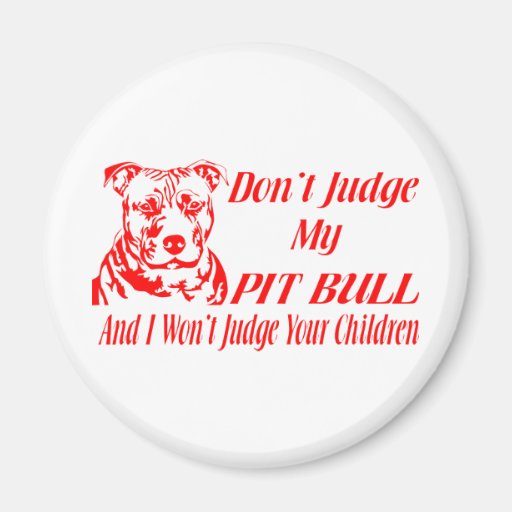 PITBULL DON'T JUDGE FRIDGE MAGNET