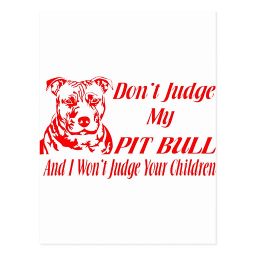 PITBULL DON'T JUDGE POST CARDS