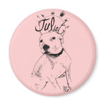 Pitbull Illustration Magnet