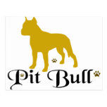 PITBULL PAWS POST CARD