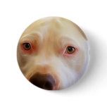 Pitbull Puppy Dog Eyes Art Photography buttons
