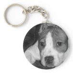 Pitbull puppy keychain
