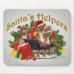 Pitbull Santa Helpers Mousepad