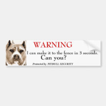Pitbull Security Bumper Stickers