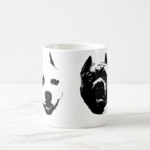 Pitbulls bw mugs