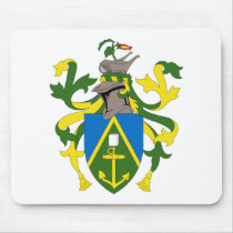 Pitcairn Islands Coat of Arms Mouse Pads