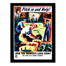 Pitch In And Help Postcards