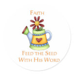 Pitcher of Faith Round Stickers