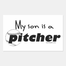 Pitcher (Son) Rectangular Stickers