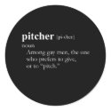 PITCHER T-SHIRT / Gay Slang T-shirt stickers
