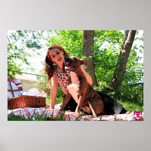 Pittie Picnic Print
