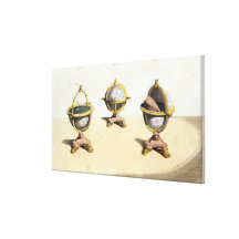 Pitt's Cabinett Globe Writing Table Canvas Print