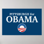 PITTSBURGH for Obama custom your city personalised posters