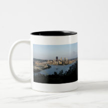 Pittsburgh Night and Day Photo Mug