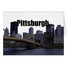 Pittsburgh PA Skyline with Pittsburgh in the Sky Greeting Card