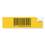 Pittsburgher Barcode bumper stickers