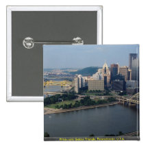 Pittsburgh's Golden Triangle, Pennsylvania, U.S.A. Pinback Buttons