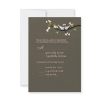 PixDezi rsvp, Doves on cherry blossoms branch