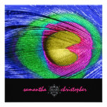 PixDezine Psychedelic Peacock feather invitations