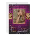 PixDezines 2011 Graduation, Leopard+Harlequin invitations