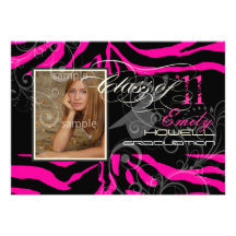 PixDezines 2012 graduation/zebra/diy colour Personalized Invite