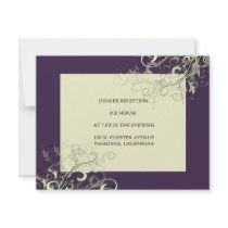 PixDezines Aubergine Swirls | reception cards