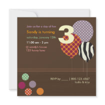 PixDezines Baloons Birthday Party Invitation