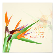 PixDezines Bird of Paradise/diy fonts+colours Personalized Announcement