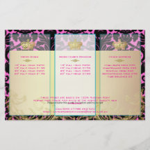 PixDezines black flora damask Flyers