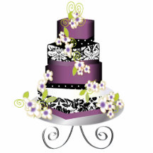 PixDezines Black + White Damask Cake Sculpture Cut Outs