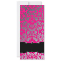 PixDezines Boroque Damask/Silver+Hot Pink