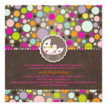 PixDezines bubble gum/baby shower/DIY Invitation