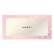 PixDezines Céline Damask, Rosequartz + Pink Customised Photo Card
