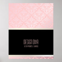 PixDezines Céline Damask, Rosequartz + Pink Print