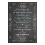 PixDezines chalkboard/scrolls frame/save the date Invitation