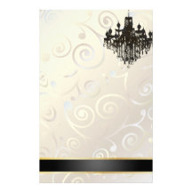 PixDezines Chandelier cupcakes swirls/pearly white Custom Stationery