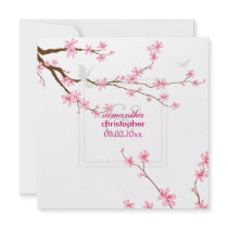 PixDezines Cherry blossom/diy background Personalized Invite