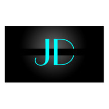 PixDezines Cool Neon Lights Monogram/DIY colour Business Card Templates
