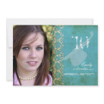 PixDezines Desiree Damask/vintage turquoise invitations