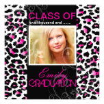 PixDezines diy 2012 graduation, cheetah Custom Invitation