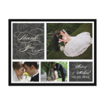 PixDezines DIY color/Damask Photos Thank you Post Cards