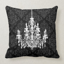 PixDezines diy colours/chandelier+josehpine damask Pillow