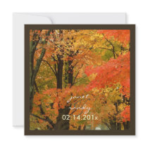 PixDezines in the woods, fall weddings/DIY events Personalised Announcement